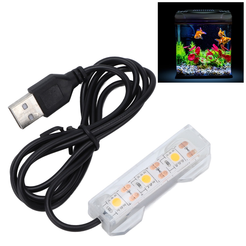 Aquarium Fish Light Lamp - 장식용 조명 USB 수족관 조명 다채로운