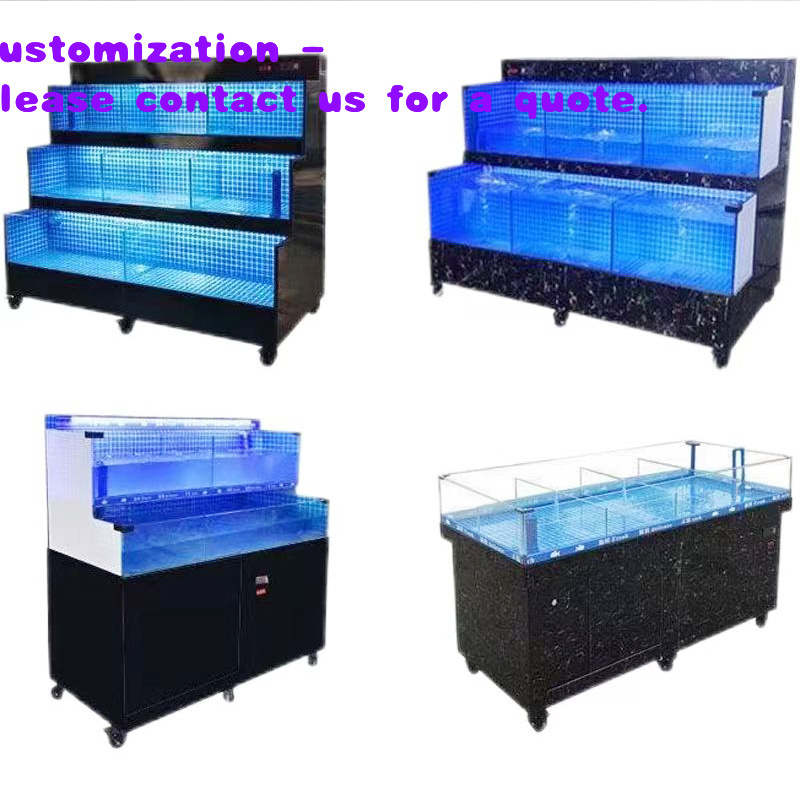 Aquarium Fish Restaurant - 맞춤형 검정색 직사각형 생선/랍스터 해산물 수족관