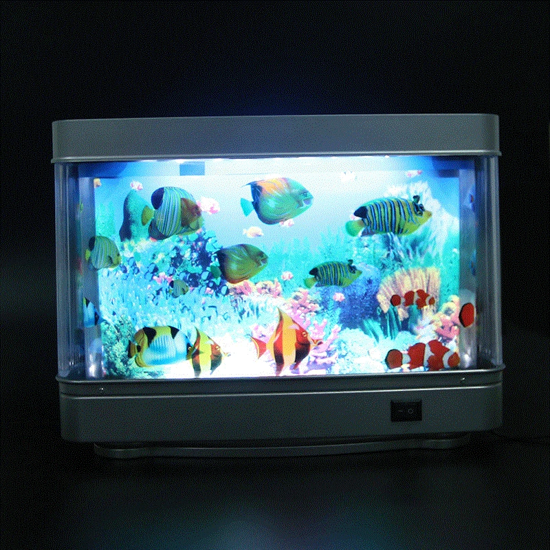 Aquarium Fish Dolphin - 다이내믹 가상 바다 LED 어항 램프
