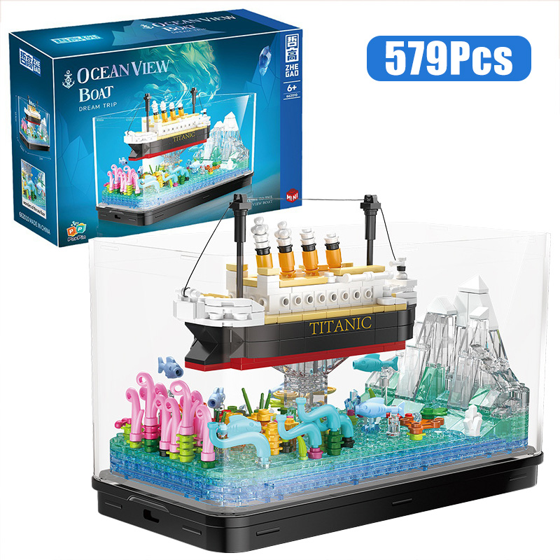 Aquarium Fish Keeping - MOC 타이타닉 크루즈 라인 해적선 어항,