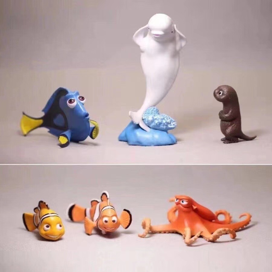 귀여운 6 PC 인형 동상 물고기 조경의 세계 Squi - Aquarium Fish Dolphin 리뷰 및 가격