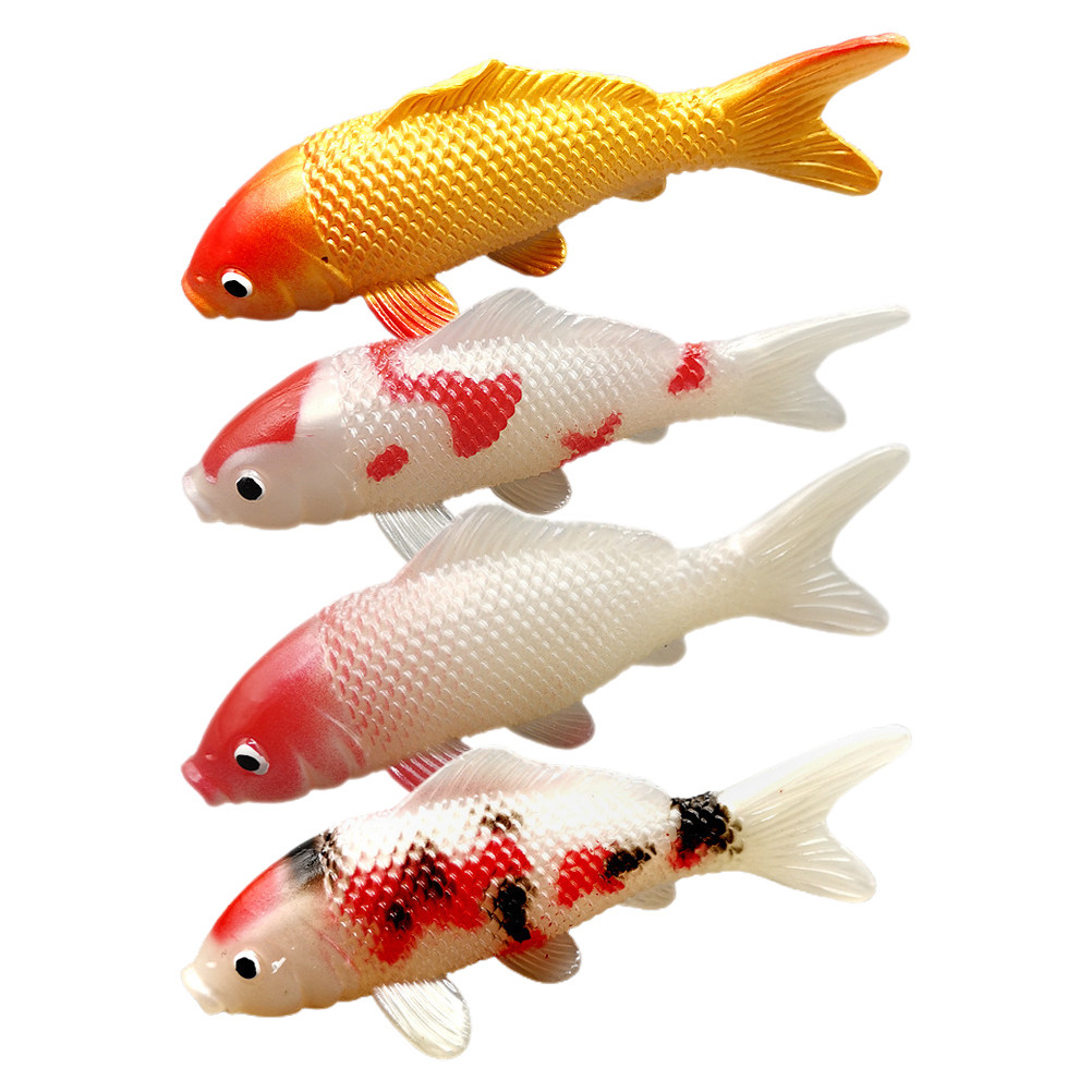 세련되고 사실적인 디자인의 잉어 장식 4개 세트, 수족 - Aquarium Fish Restaurant 리뷰 및 가격