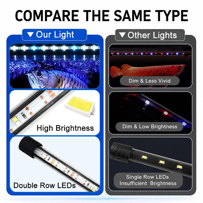 18-58cm USB 풀 스펙트럼 수족관 LED 스트립 - Aquarium Fish Light Lamp 리뷰 및 가격