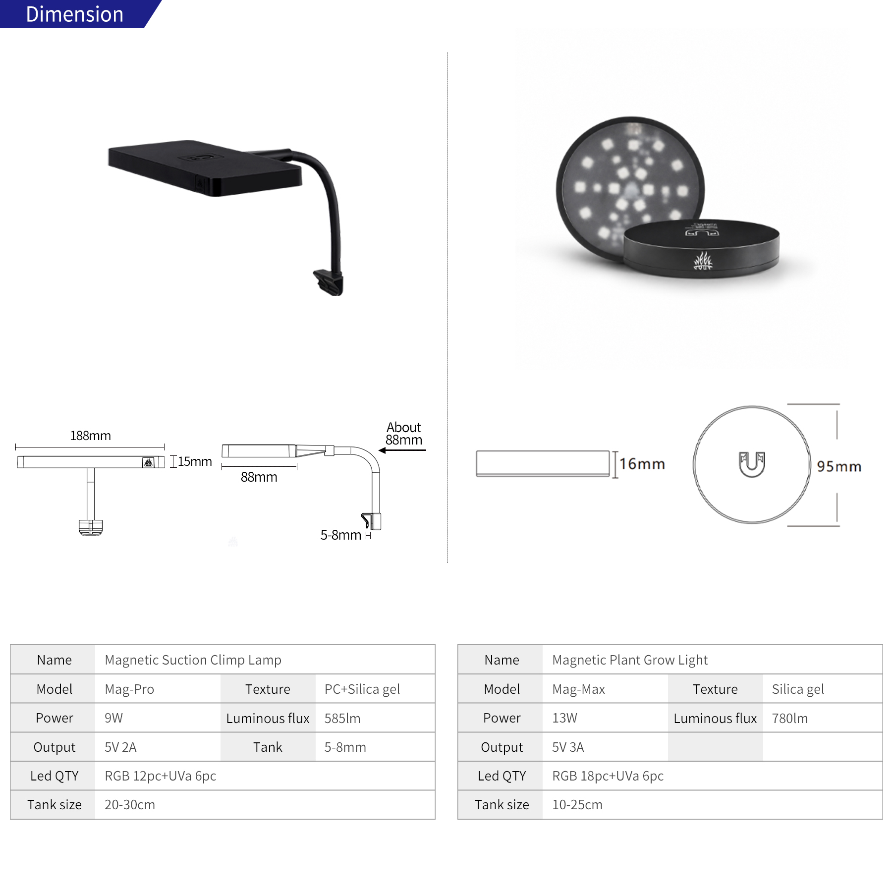 WEEK AQUA Mag-Pro Mag-Max 나노 R - Aquarium Fish Light Lamp 리뷰 및 가격