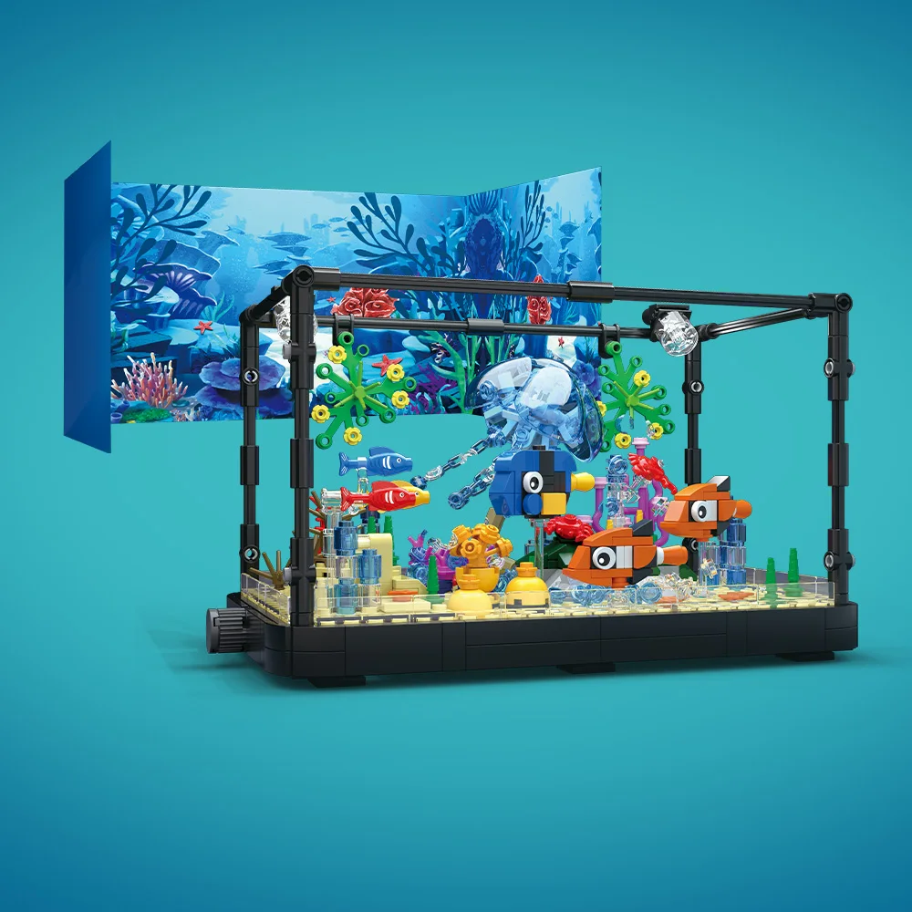 조명이 포함된 어항 빌딩 블록 세트, 수족관, 해양 거 - Aquarium Fish Land 리뷰 및 가격