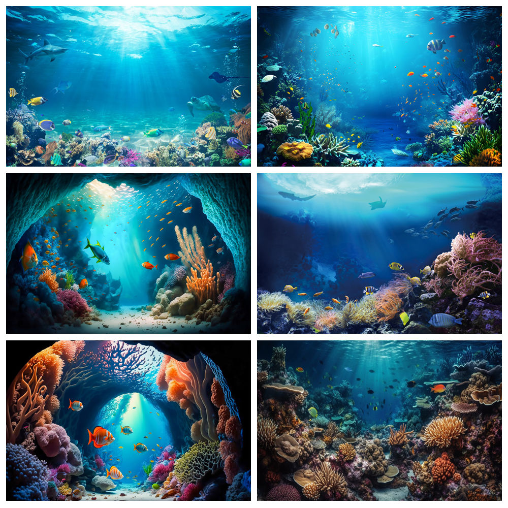수중 바다 세계 사진 배경 물고기 햇빛 해저 산호 돌고 - Aquarium Fish Dolphin 리뷰 및 가격