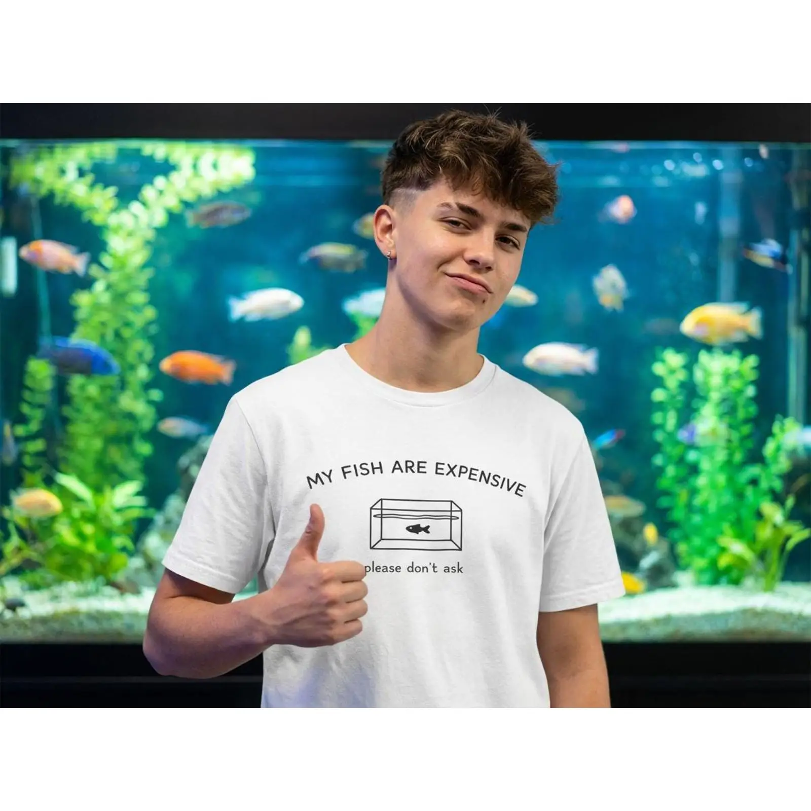 아쿠아리움 마이 피쉬 아르 에이 프리스 엑스펜스티 티셔 - Aquarium Fish Meme 리뷰 및 가격