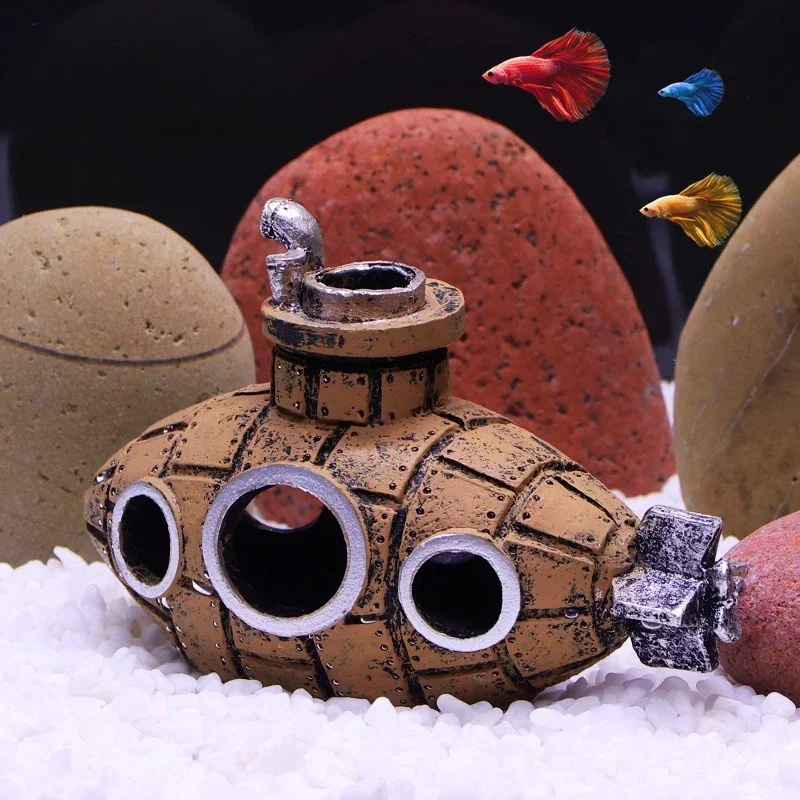 레진 잠수함 장식품 수족관 어항 장식 물고기 새우 은신 - Aquarium Fish Enrichment 리뷰 및 가격