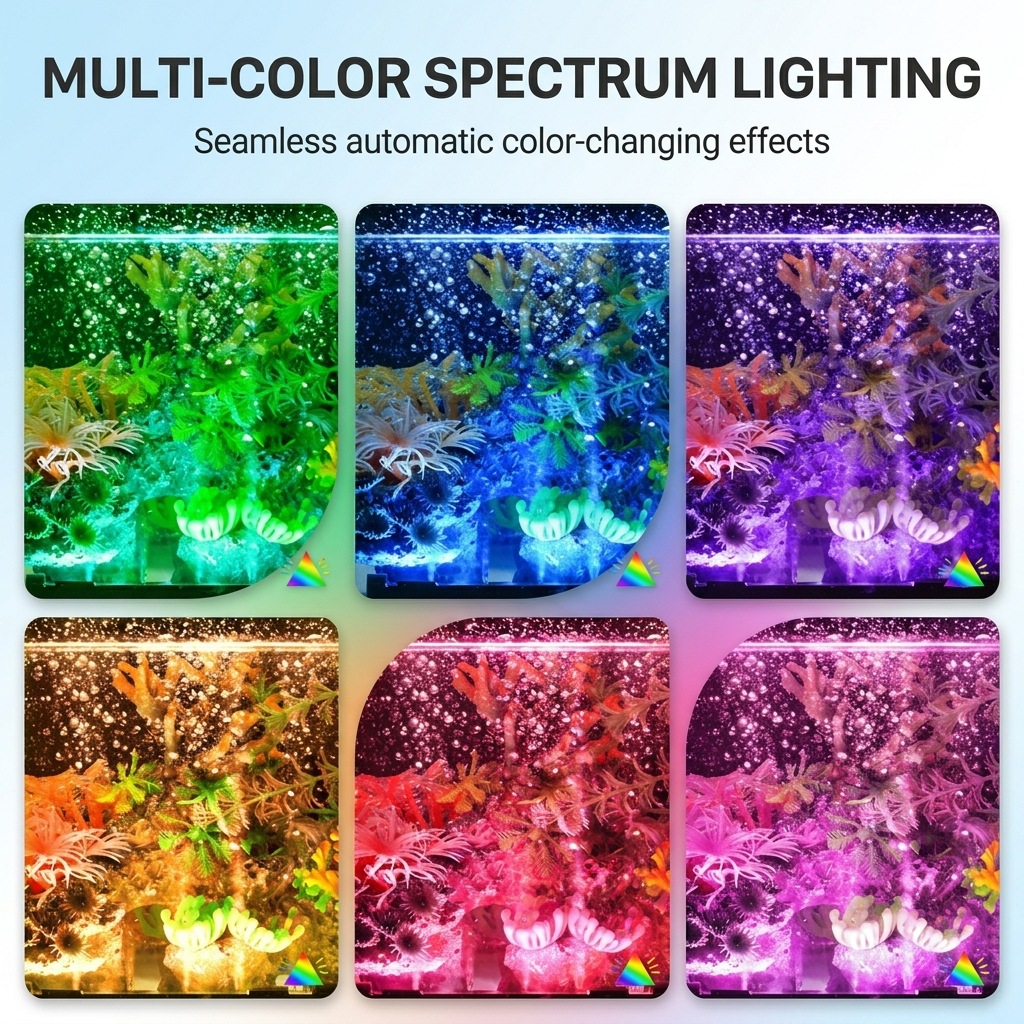 USB LED 수족관 에어 버블 라이트 자동 RGB 색 - Aquarium Fish Light Lamp 리뷰 및 가격